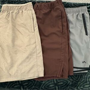 Hurley Men's Athletic Shorts - Cream, Brown, Gray